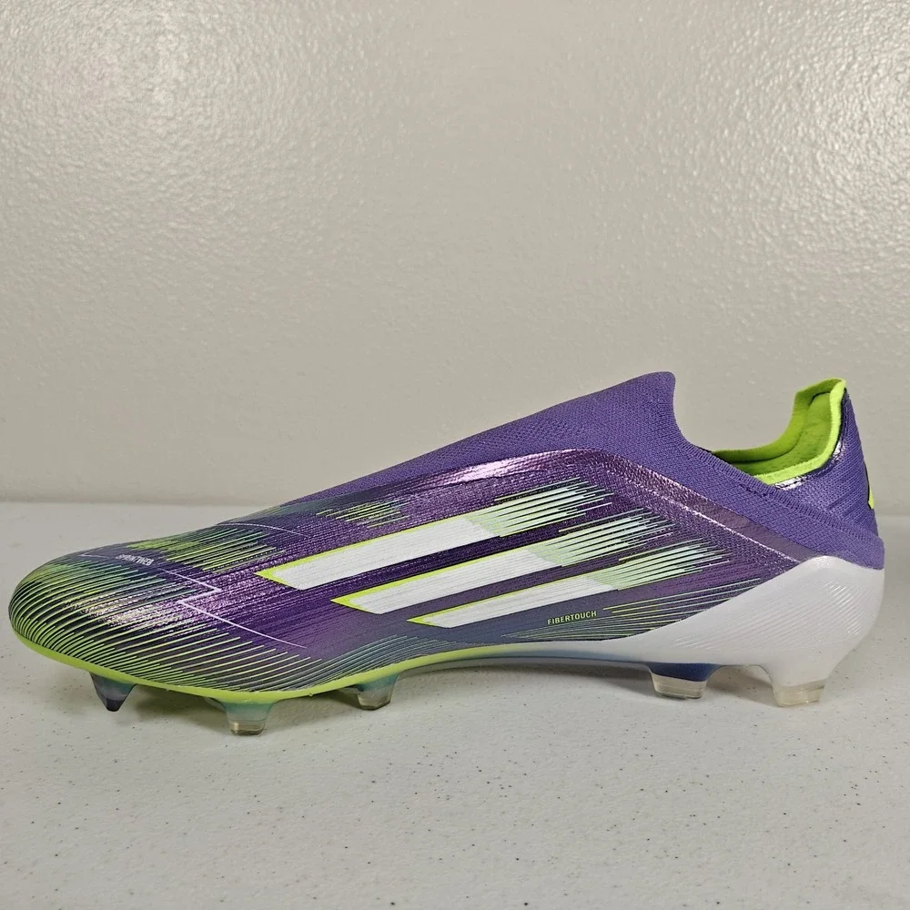 Adidas F50 Elite Laceless FG Soccer Cleats Men's Size 13 Purple Green JH7628
